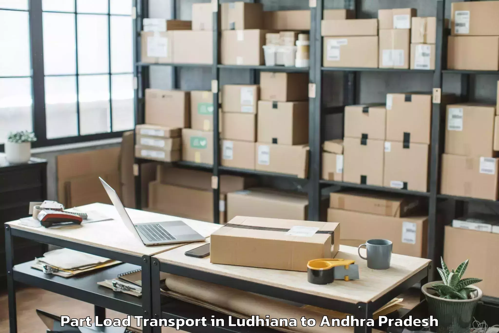 Book Ludhiana to Koyyalgudem Part Load Transport Online